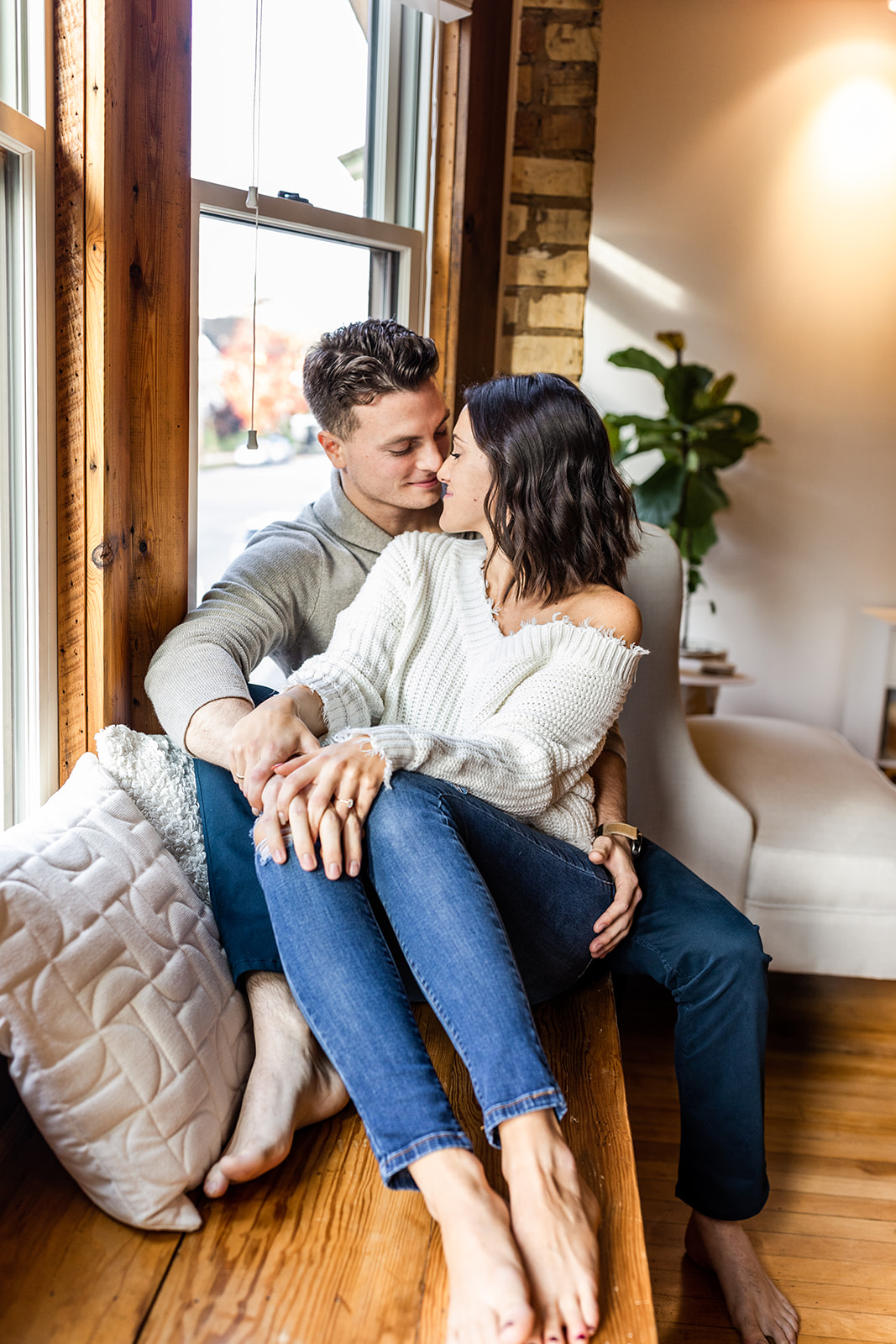 at home engagement photos in grand rapids michigan