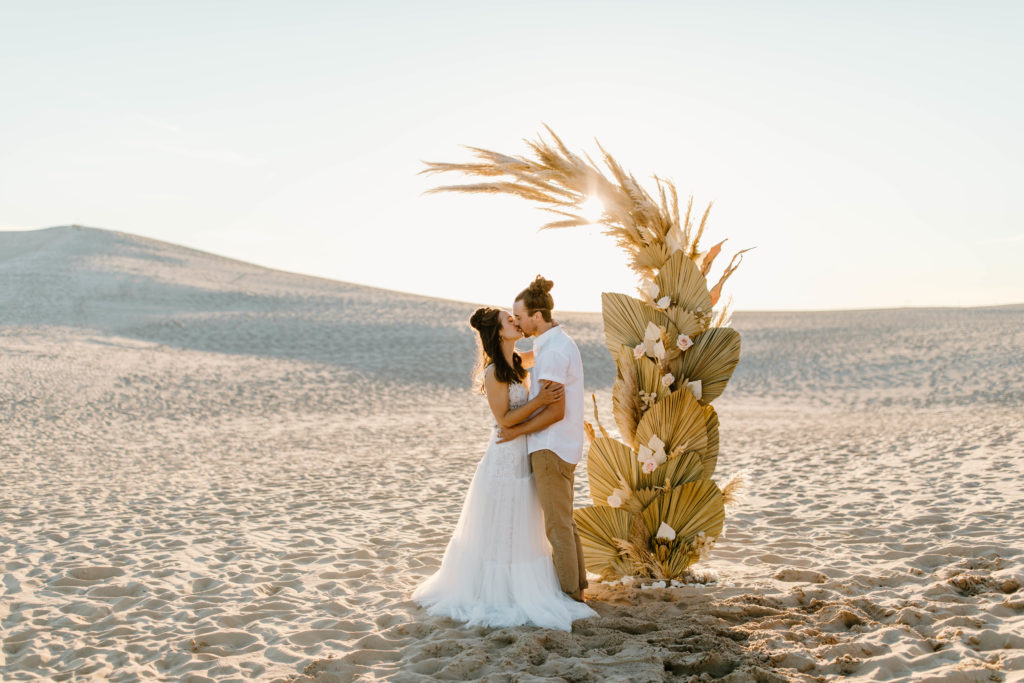 Unique Boho Elopement Wedding in Sand Dunes