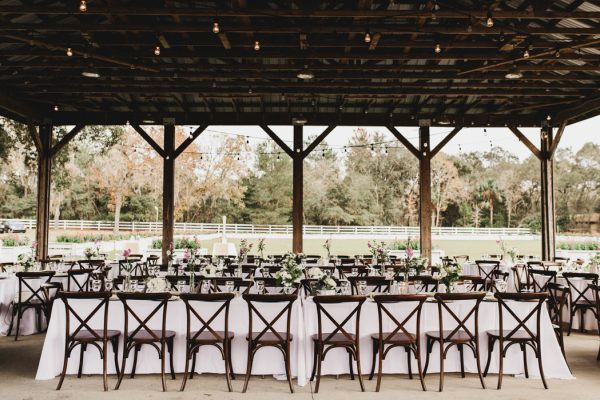 wedding ceremony at Bramble Tree Estate in Florida farm rustic wedding venue