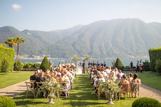 Lake Como Italy wedding ceremony at Villa Balbiano
