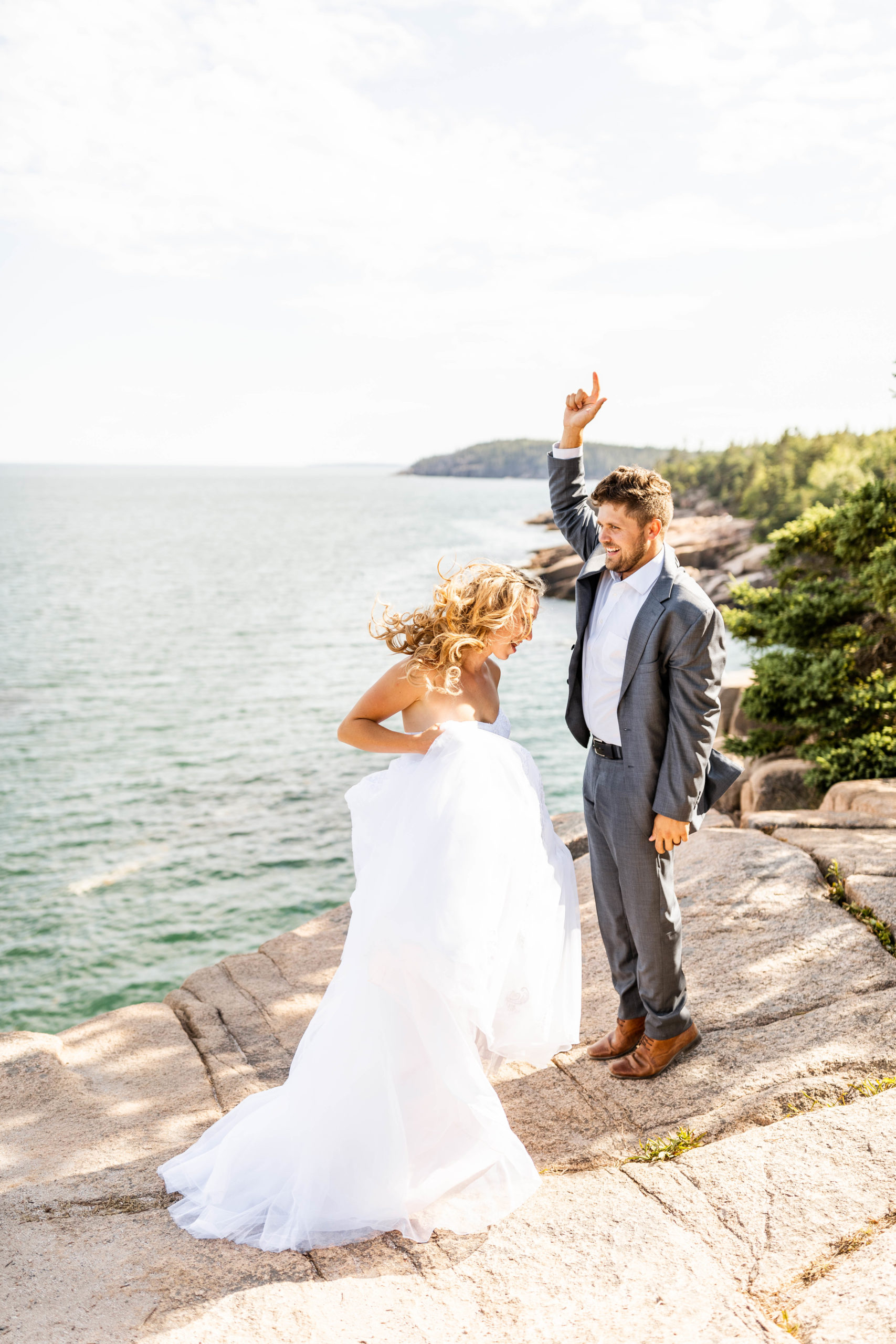 National Park Elopement Wedding by Ocean