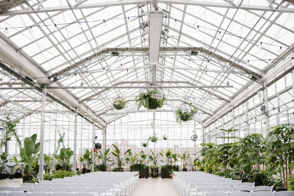 Large rooftop greenhouse wedding venue in grand rapids michigan