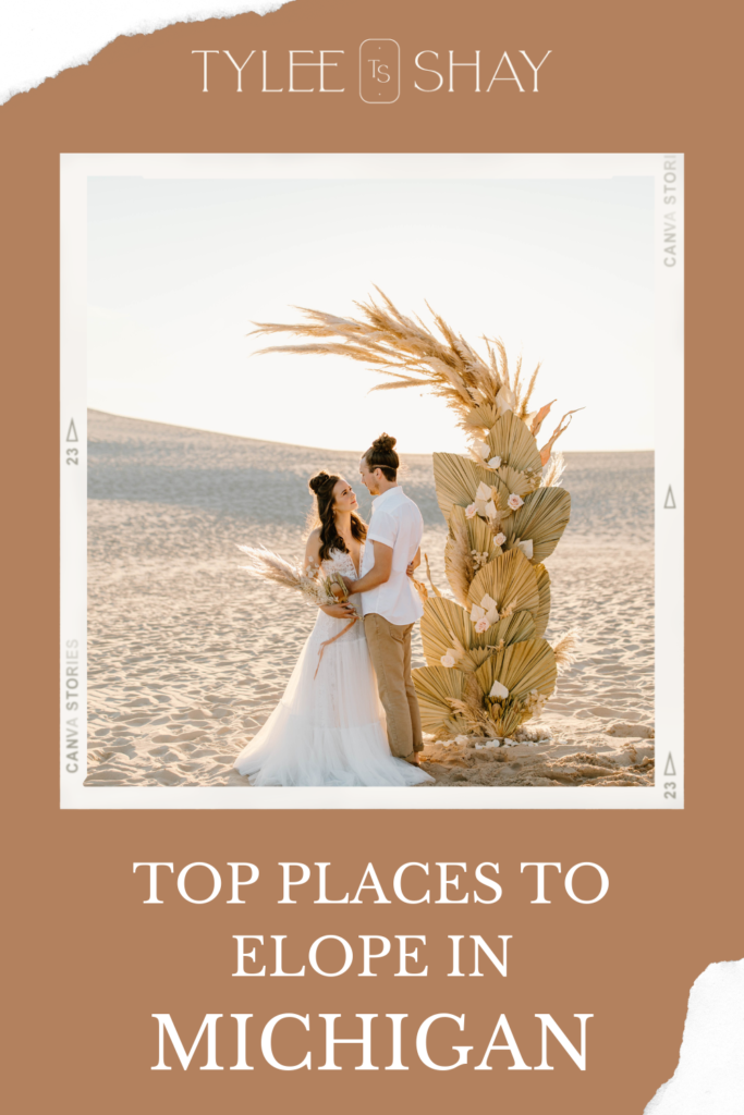 Michigan elopement wedding locations, top places to elope in Michigan