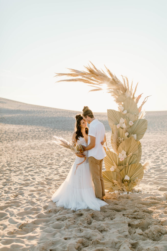 Elopement at Sand Dunes, Boho Wedding Photos