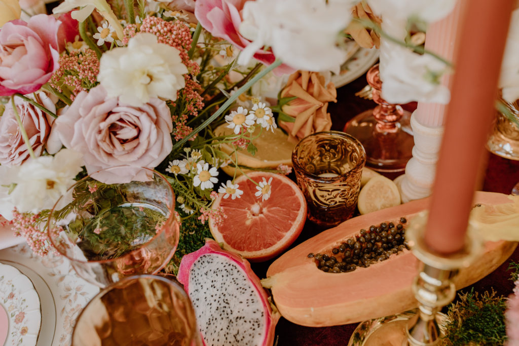 Unique Wedding Decor Details Fruit Citrus Florals