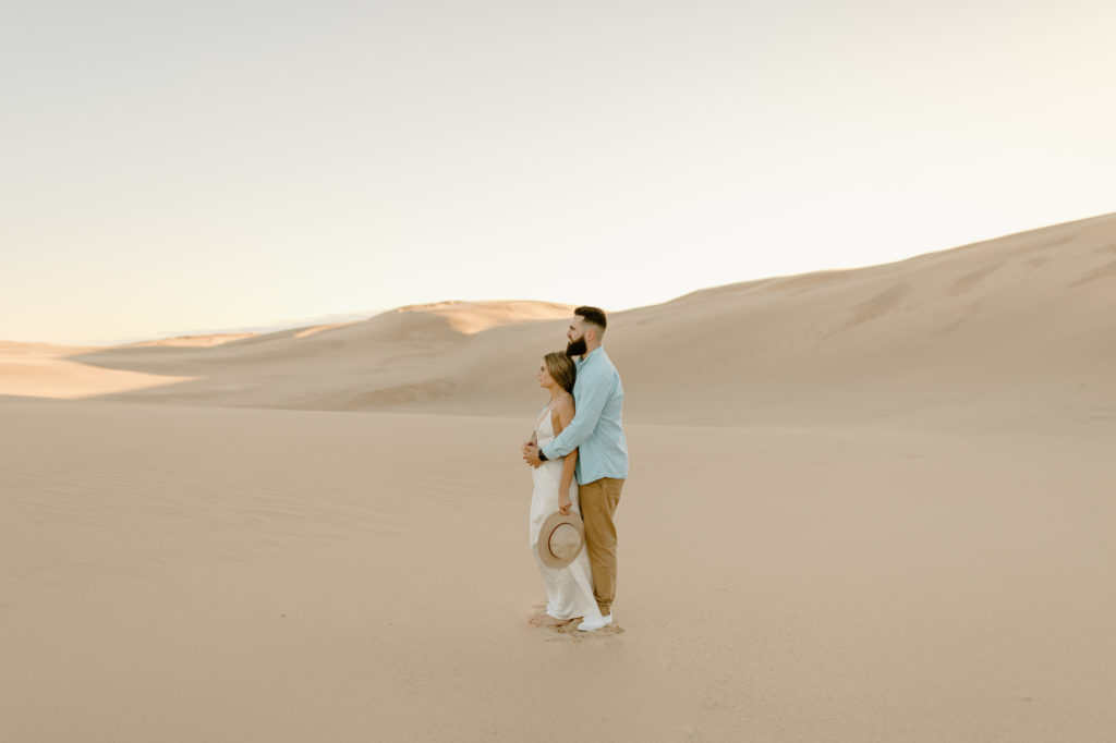 Silver Lake Sand Dune Engagement Photoshoot
