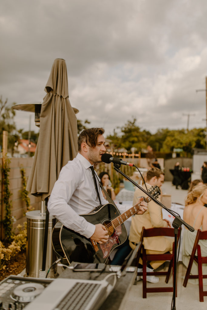 Live Musician Backyard Wedding Reception Photos