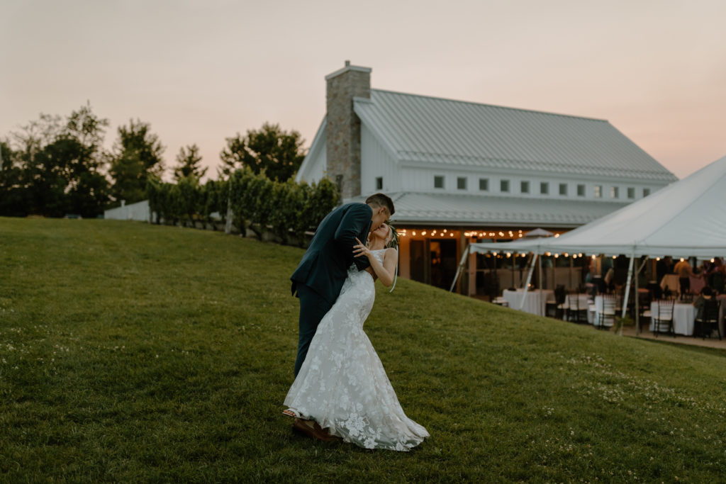 Winery Wedding Traverse City Northern Michigan Photographer Sunset Reception Photos