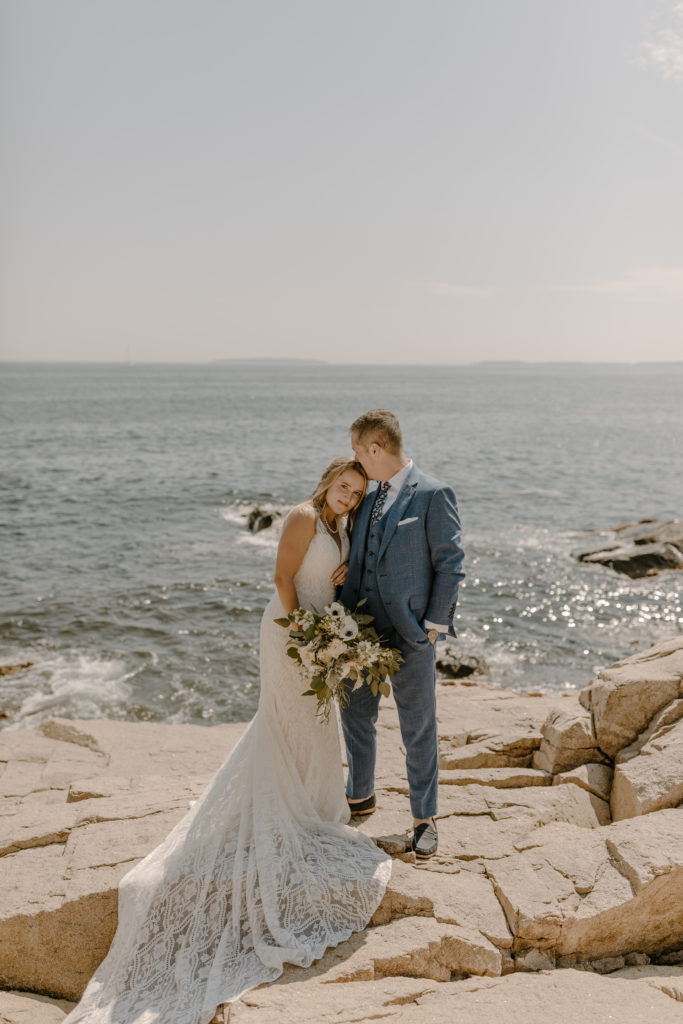 Elopement Photos by Ocean, National Park Intimate Destination Wedding