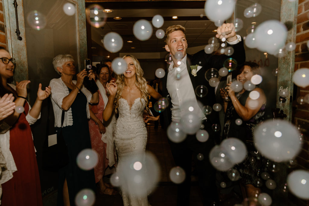 Wedding Reception Photos Bubble Exit Pictures