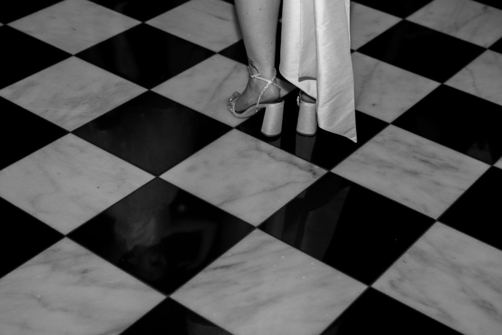Black White Checker Dance Floor Wedding Venue Michigan