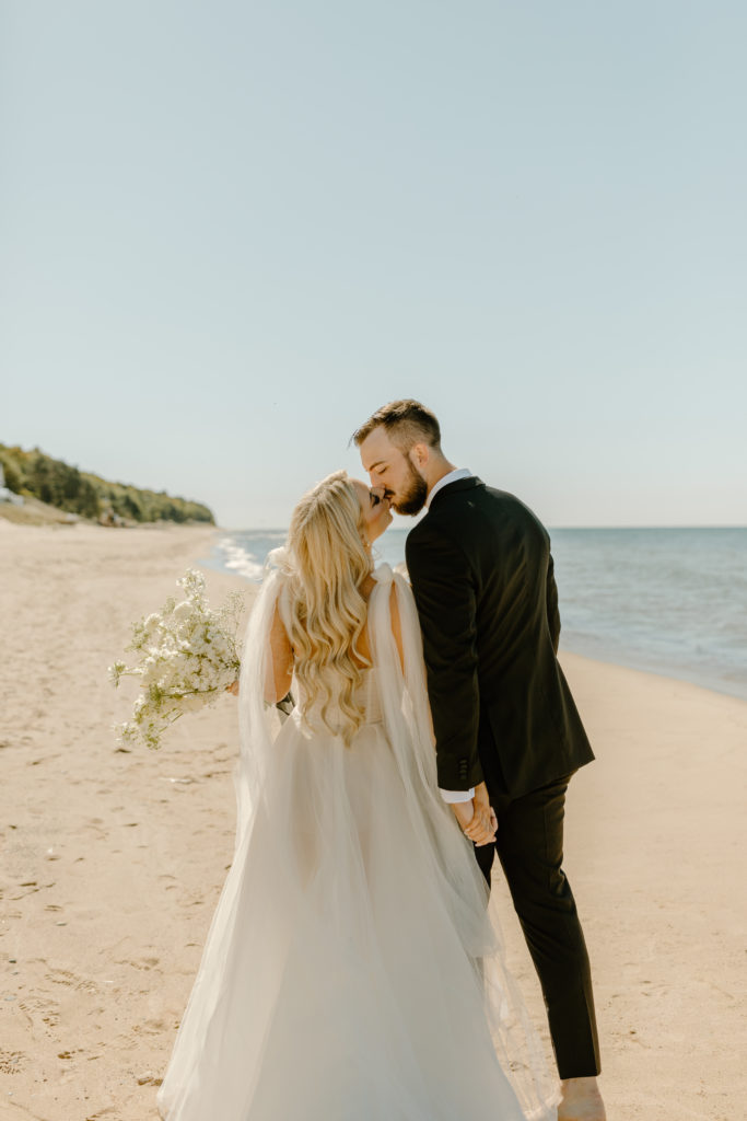 Lake Michigan Beach Wedding Photos