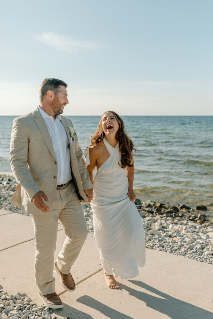 Michigan beach wedding photos