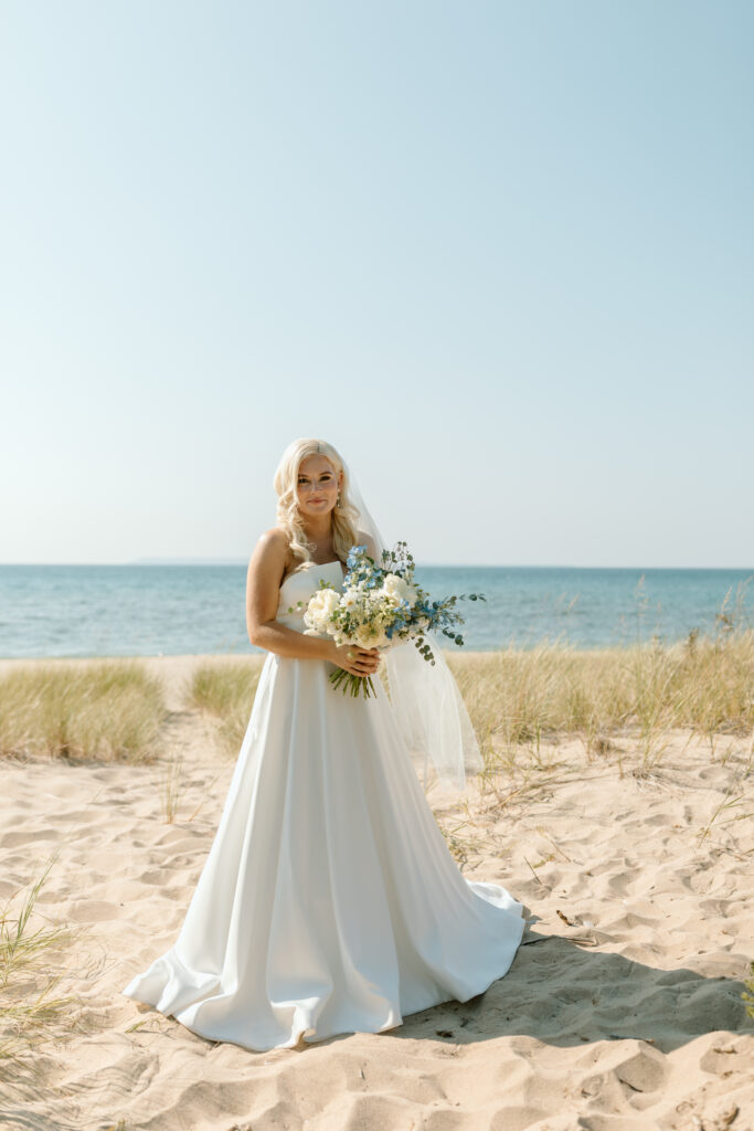 Beach wedding photos bridal portraits