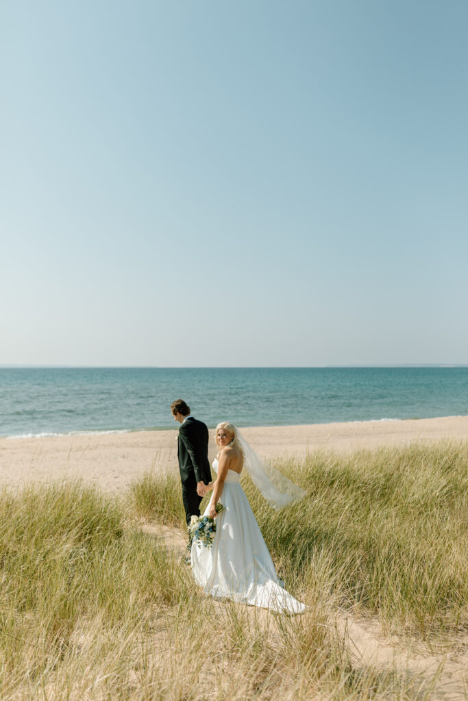 Lake Michigan beach wedding Glen Arbor